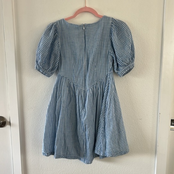 RTR NOW Blue Gingham Babydoll Dress - Picture 10 of 10